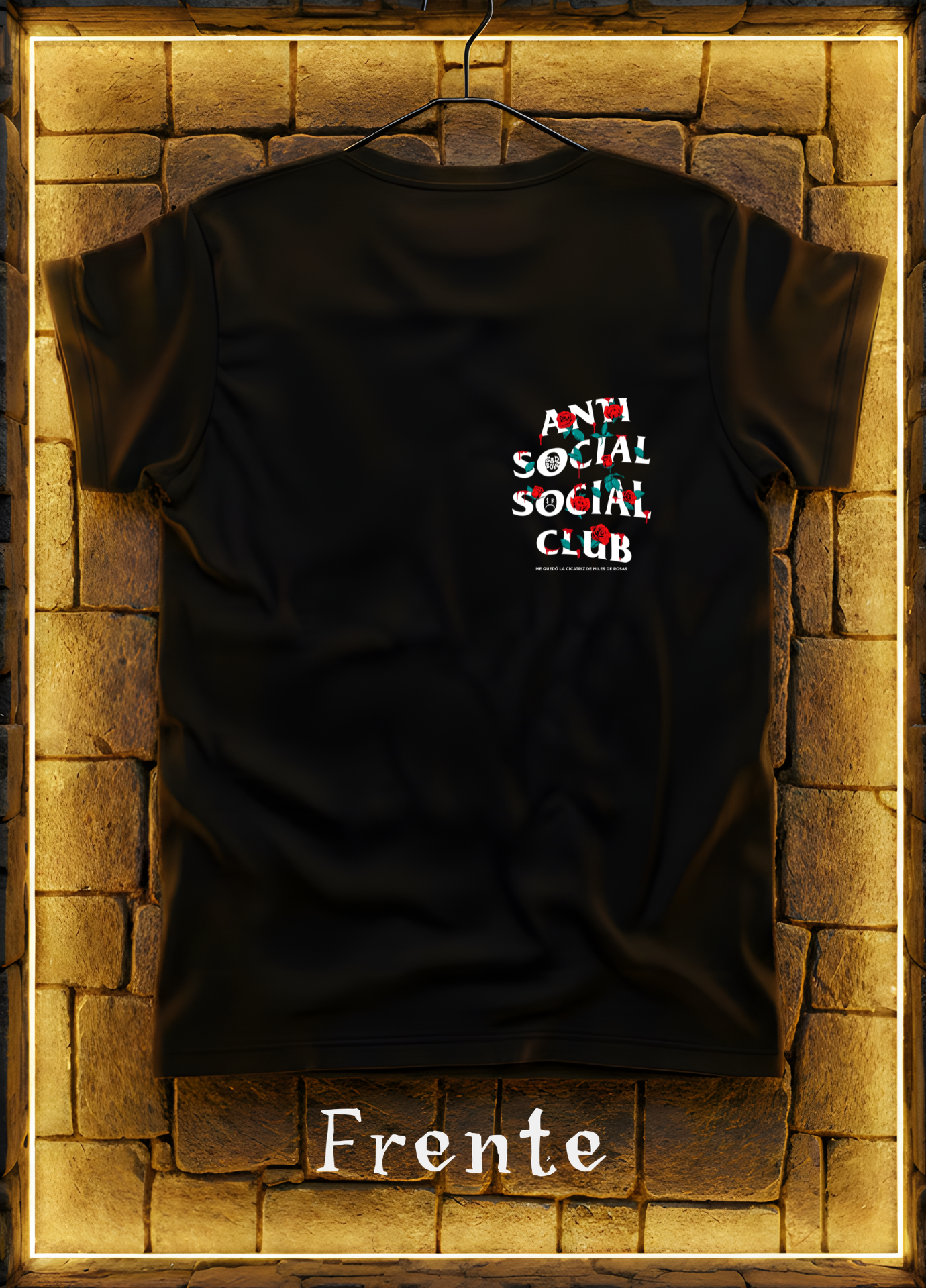 Playera ASSC Red Roses Edition – Negra | Diseño Espalda