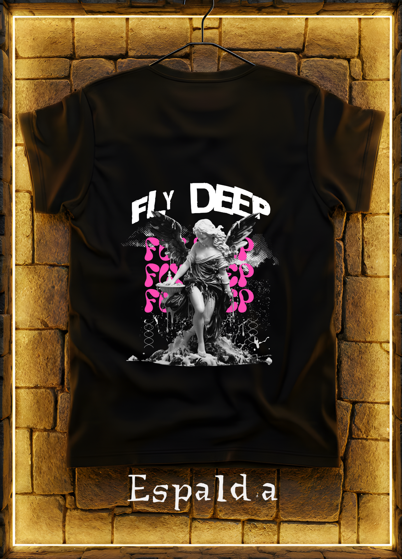 Playera Fly Deep Angel Edition – Negra o Blanca | Diseño Espalda