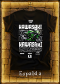 Playera Kawasaki Ninja Racing Edition – Negra o Blanca | Diseño Trasero