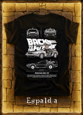 Playera DeLorean Time Machine Edition – Negra o Blanca | Diseño Trasero