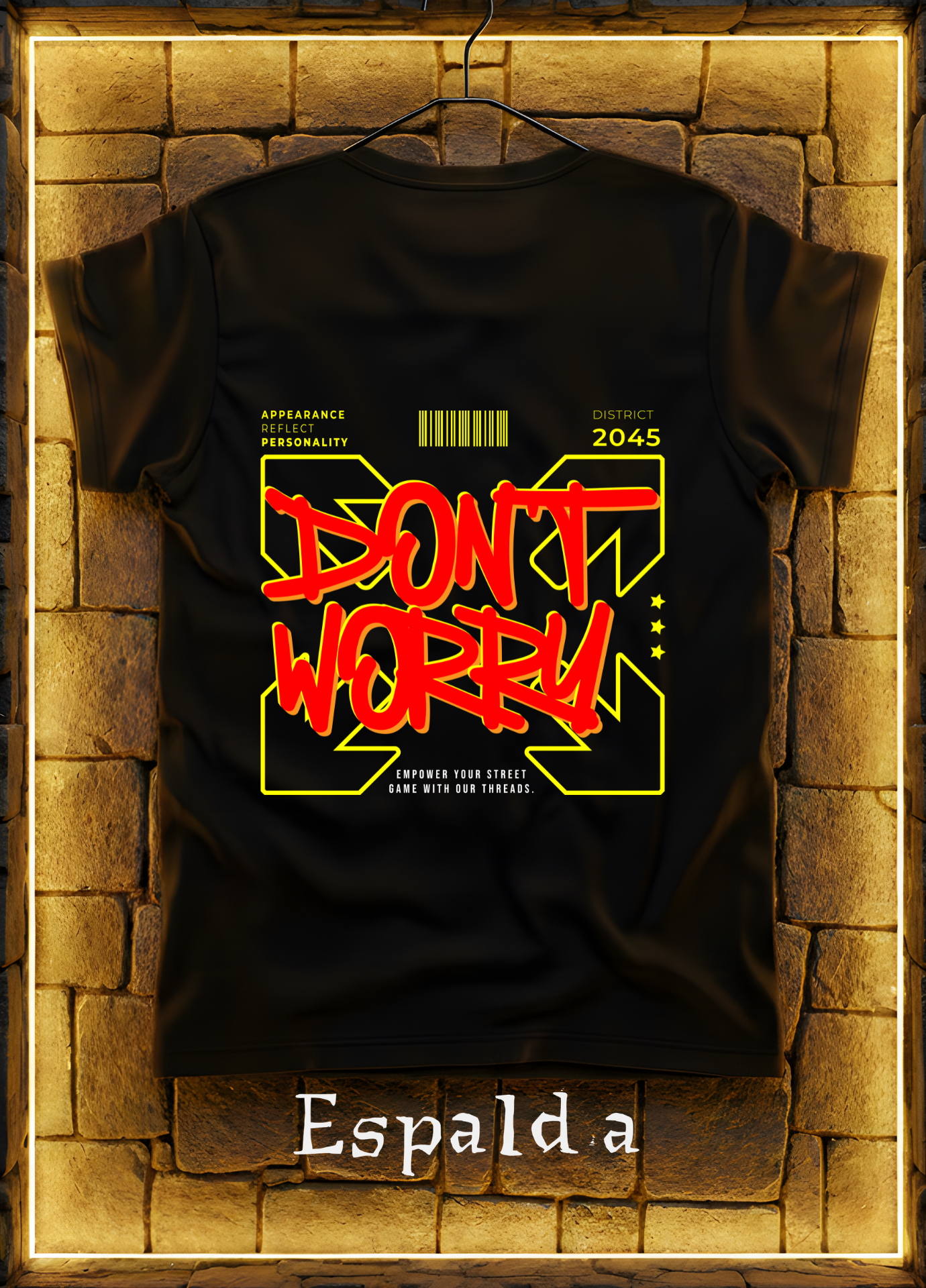 Playera Don’t Worry Street Edition  | Diseño Espalda