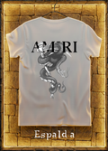 Playera AMIRI Snake Dagger Edition – Blanca | Diseño Espalda