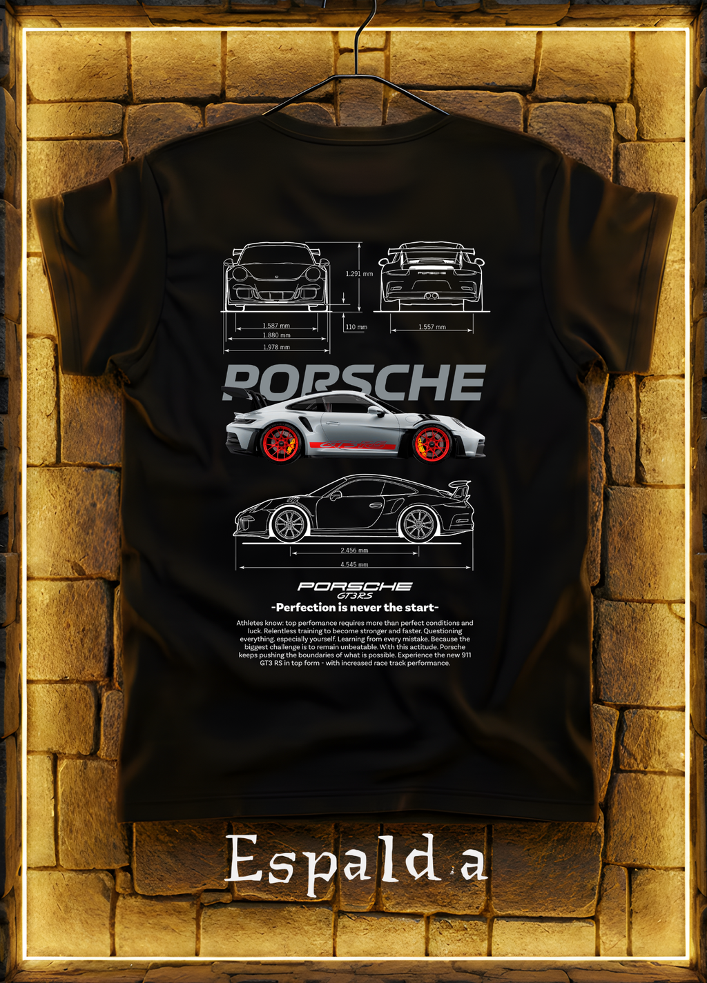 Camiseta Porsche 911 GT3 RS Racing Edition – | Diseño Trasero
