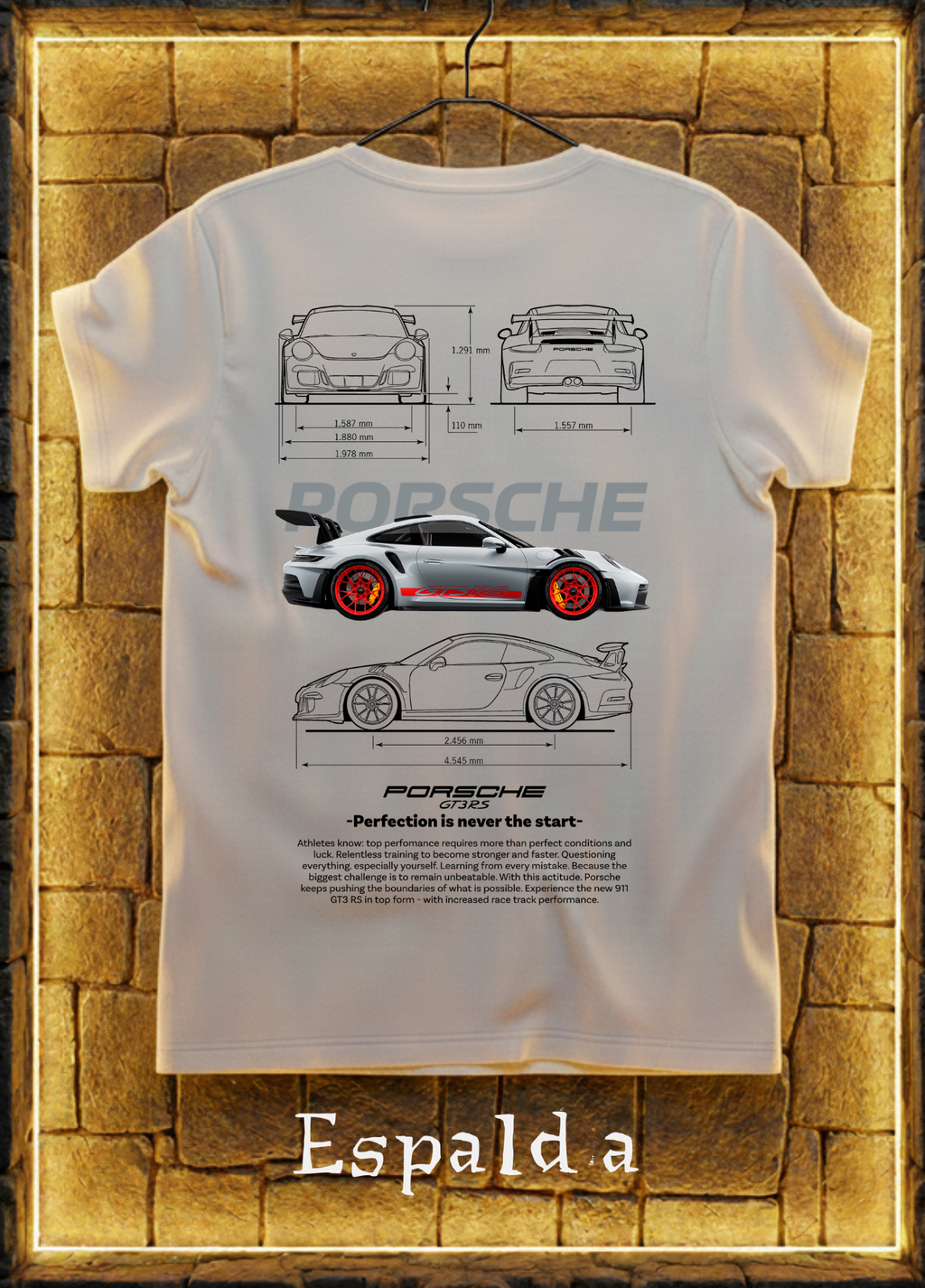 Camiseta Porsche 911 GT3 RS Racing Edition – | Diseño Trasero